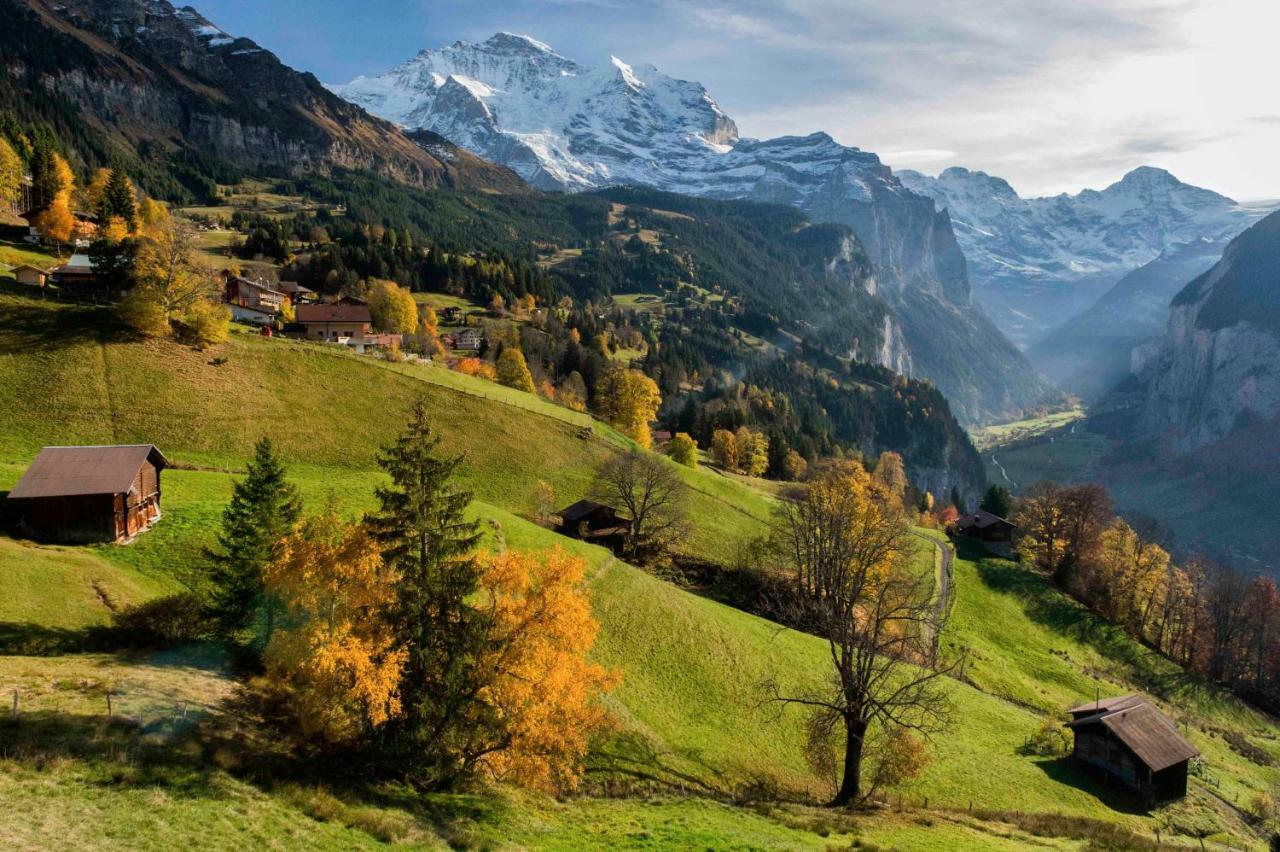 Ferienwohnung Haus Bel Air Wengen Exterior foto